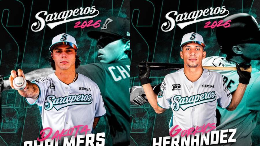 Gorkys Hernández y Dakota Chalmers se integran a los Saraperos de Saltillo para fortalecer la ofensiva y el pitcheo en la próxima temporada de la Liga Mexicana de Beisbol.