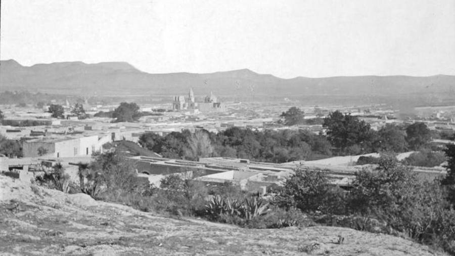 Así lucía el Valle de Saltillo a principios del siglo XIX, la torre mayor de la parroquia de Santiago aún no se terminaba de construir.