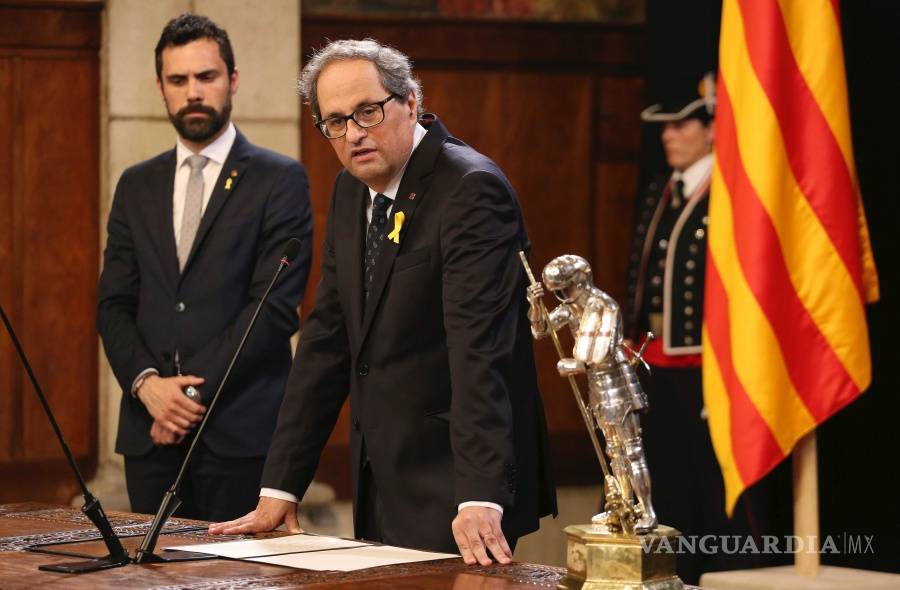 $!Joaquim Torra pide a Pedro Sánchez sentarse a negociar sobre Cataluña