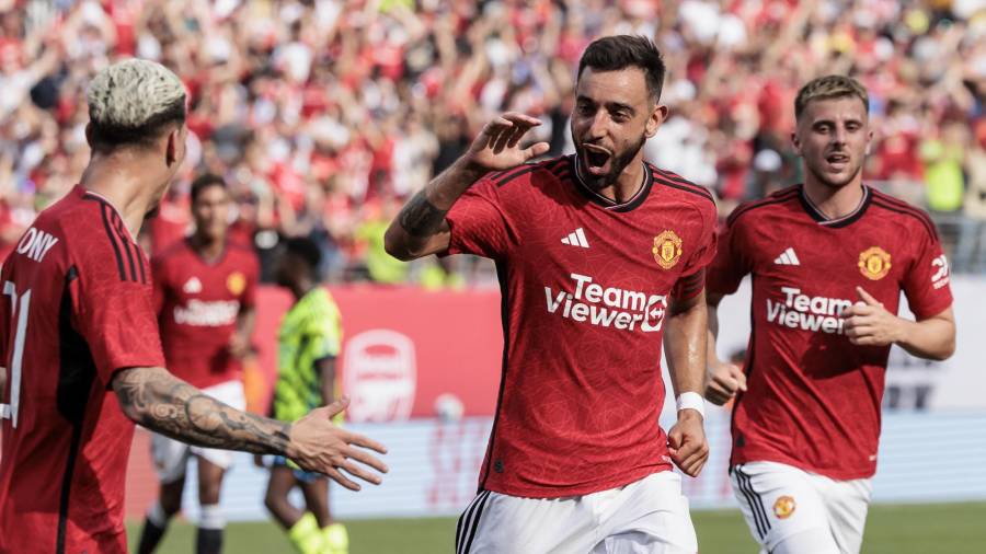 Bruno Fernandes fue uno de los autores de los goles con el cual los Red Devils triunfaron ante los Gunners.