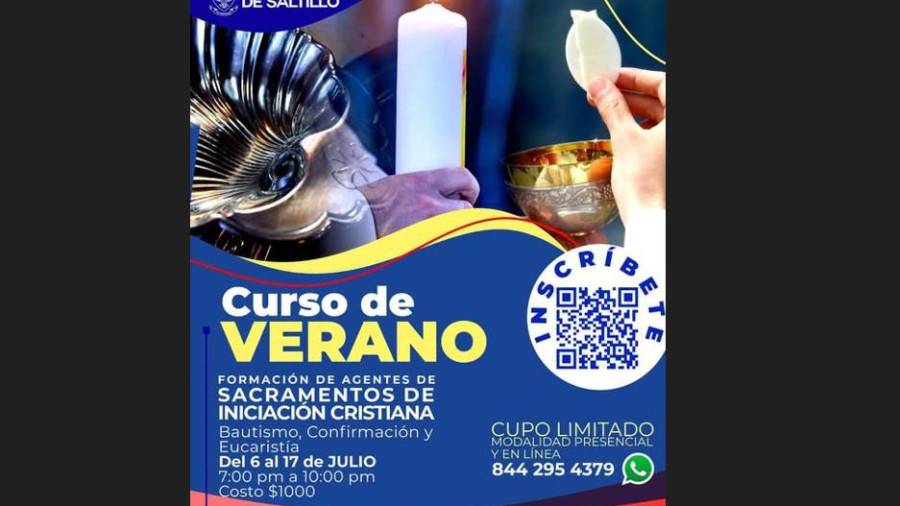 El Seminario de Saltillo abrió la convocatoria para su Curso de Verano dirigido a agentes de los sacramentos de iniciación cristiana.