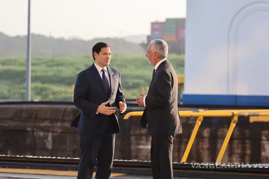 $!Marco Rubio con el administrador del Canal de Panamá, Ricaurte Vásquez.