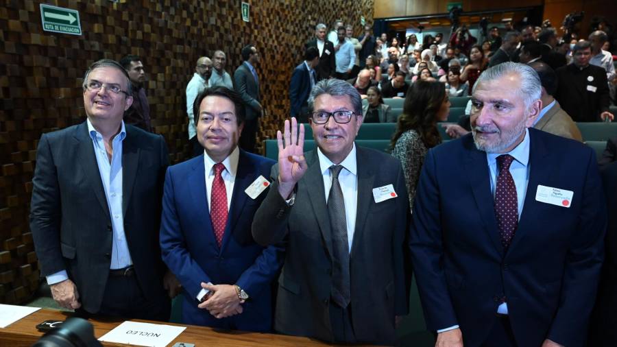 Marcelo Ebrard, Mario Delgado, Ricardo Monreal y Adán Augusto López tienen prácticamente su lugar seguro en el Senado y en la Cámara de Diputados.