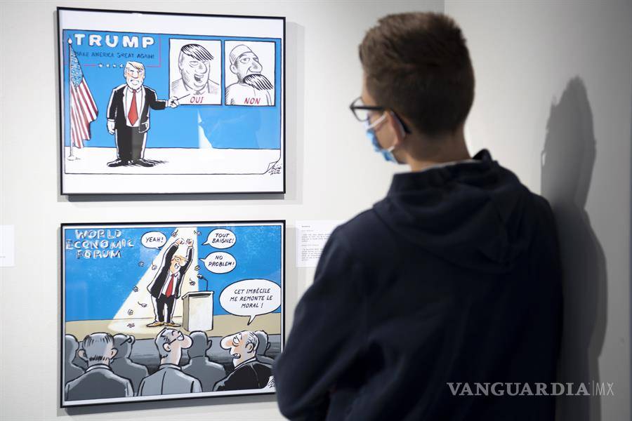 $!Ridiculizan la reelección de Donald Trump en la exposición &quot;Se perfila para la Casa Blanca&quot; (fotos)