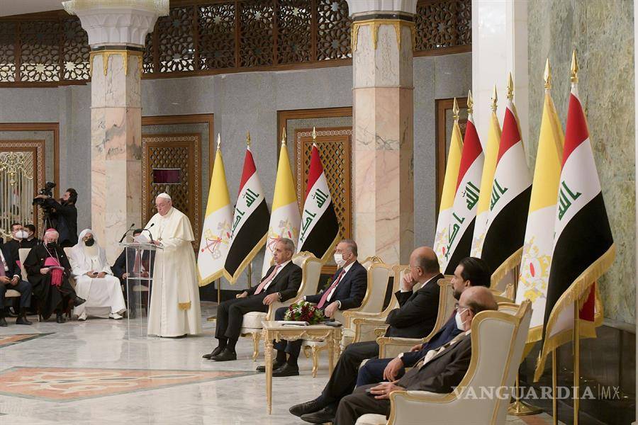 $!Papa da su primer mensaje en Irak, pide llevar la paz a todo Medio Oriente