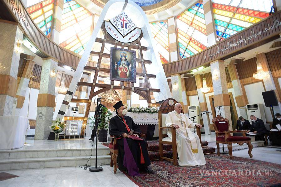 $!Papa da su primer mensaje en Irak, pide llevar la paz a todo Medio Oriente