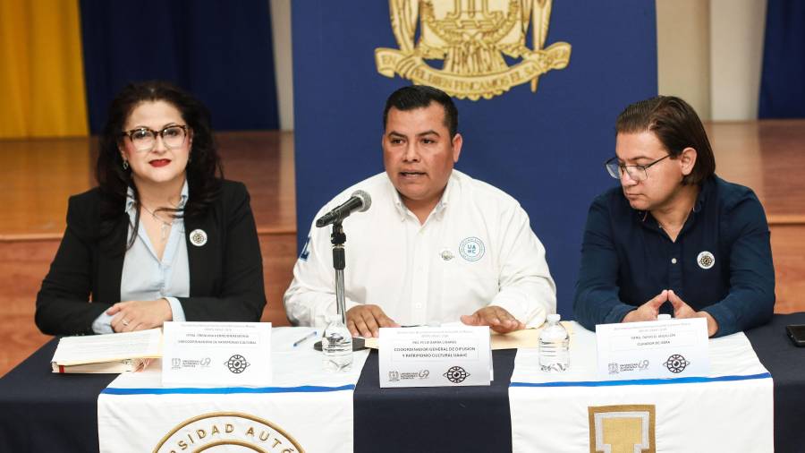 Autoridades universitarias presentaron en rueda de prensa los detalles de la Décimo Octava Bienal Internacional del Cartel en México UAdeC 2026.