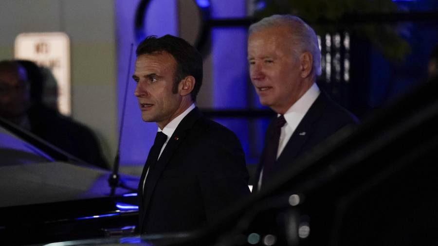 Macron se reúne con Biden para revisar, entre otros temas, aspectos de importancia global como la guerra en Ucrania, las tensiones con China y el programa nuclear de Irán.