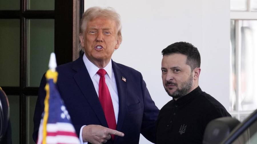 Donald Trump, presidente de Estados Unidos, junto a Zelenski, presidente de Ucrania.