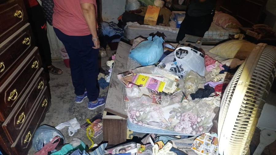 En el interior fue localizada una caja fuerte destruida, donde se guardaban dinero y joyas.