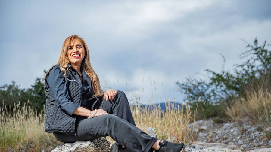 Griselda Salas en la Facultad de Arquitectura de la UAdeC. Foto: