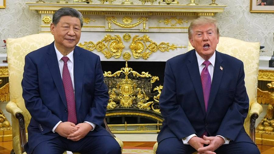 El presidente estadounidense Donald Trump y su homólogo chino Xi Jinping se reúnen en el Despacho Oval de la Casa Blanca, el jueves 24 de septiembre de 2026, en Washington.