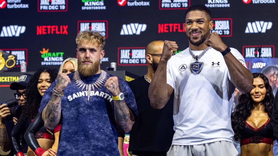 Jake Paul y Anthony Joshua se enfrentan este viernes en Miami en uno de los combates más mediáticos del año, con transmisión exclusiva por Netflix.