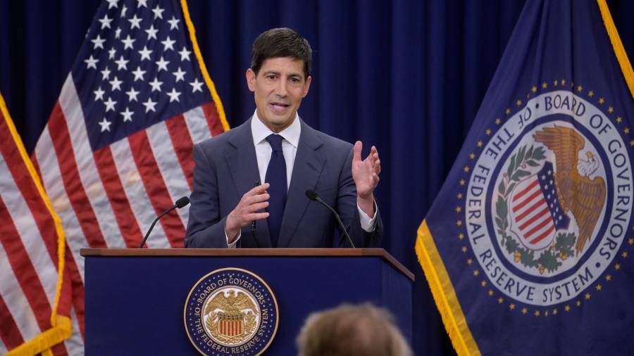 El presidente de la Reserva Federal, Kevin Warsh, habla durante una conferencia de prensa tras la reunión del Comité Federal de Mercado Abierto, el miércoles 17 de junio de 2025, en Washington.