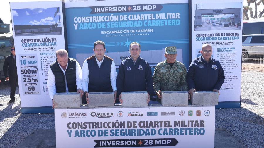 Autoridades estatales y municipales dieron inicio a obras estratégicas de seguridad en los límites de Coahuila con Zacatecas.