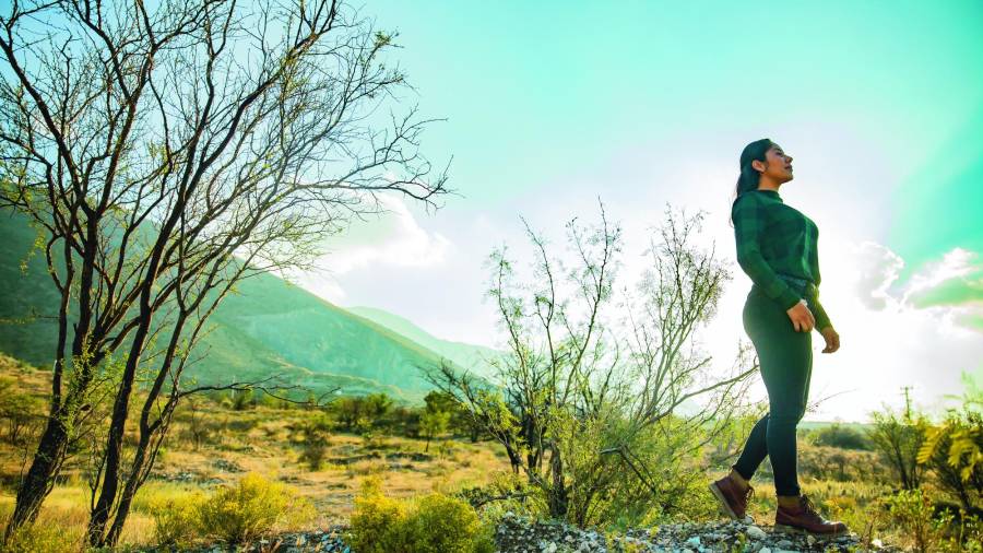 Nathalie Pineda en la Sierra de Zapalinamé. Foto: