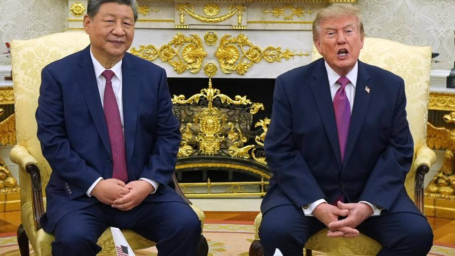 El presidente estadounidense Donald Trump y su homólogo chino Xi Jinping se reúnen en el Despacho Oval de la Casa Blanca, el jueves 24 de septiembre de 2026, en Washington.