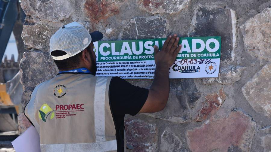 La Propaec clausuró el sitio luego de que VANGUARDIA documentó desde el 27 de agosto el desmonte realizado en esta zona al sur de Saltillo.