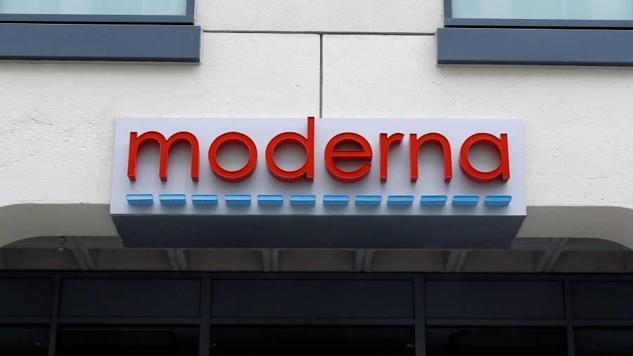 Fachada de un edificio de Moderna en Cambridge, Massachusetts, el 18 de mayo del 2020.