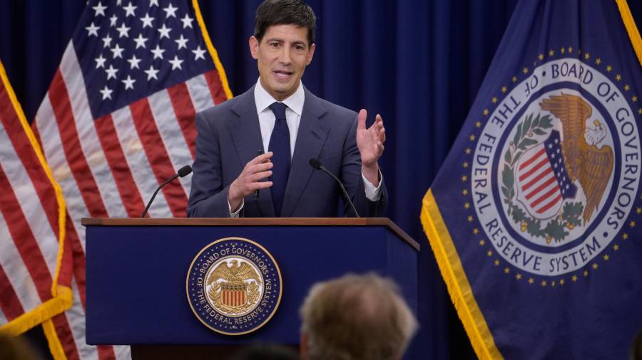 El presidente de la Reserva Federal, Kevin Warsh, habla durante una conferencia de prensa tras la reunión del Comité Federal de Mercado Abierto, el miércoles 17 de junio de 2025, en Washington.