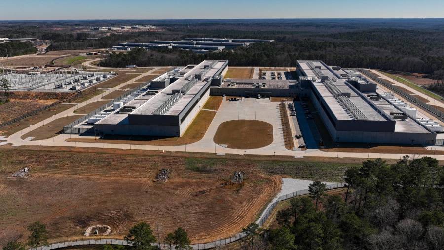 En esta imagen del 13 de enero de 2026, se observa el centro de datos de Meta en Stanton Springs, en el condado Newton, Georgia.