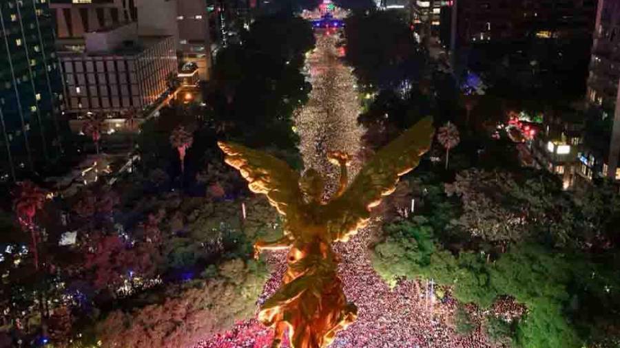 Martes, 30 de junio del 2026. Ambiente sobre el Paseo de la Reforma, en la capital, durante el encuentro entre México y Ecuador.