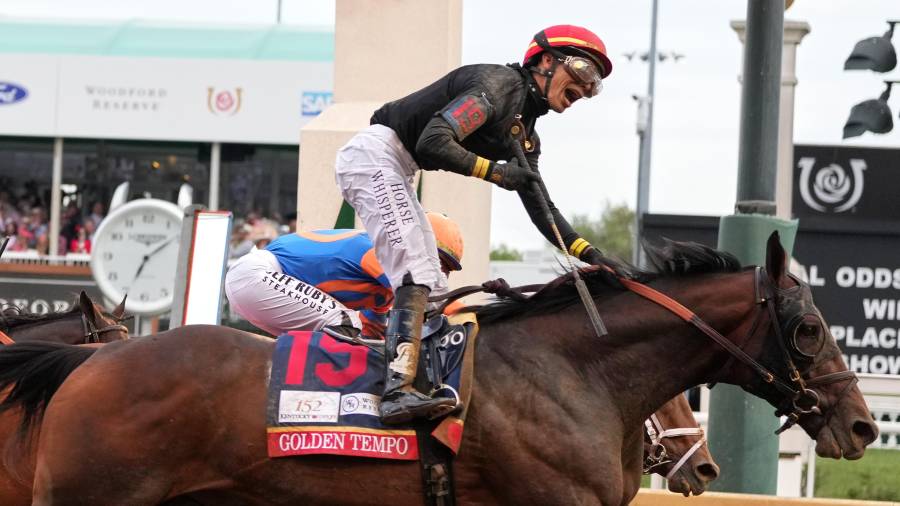 Golden Tempo ganó el Derby de Kentucky 2026 con momios de 23-1 y completó la carrera en 2:02.27.