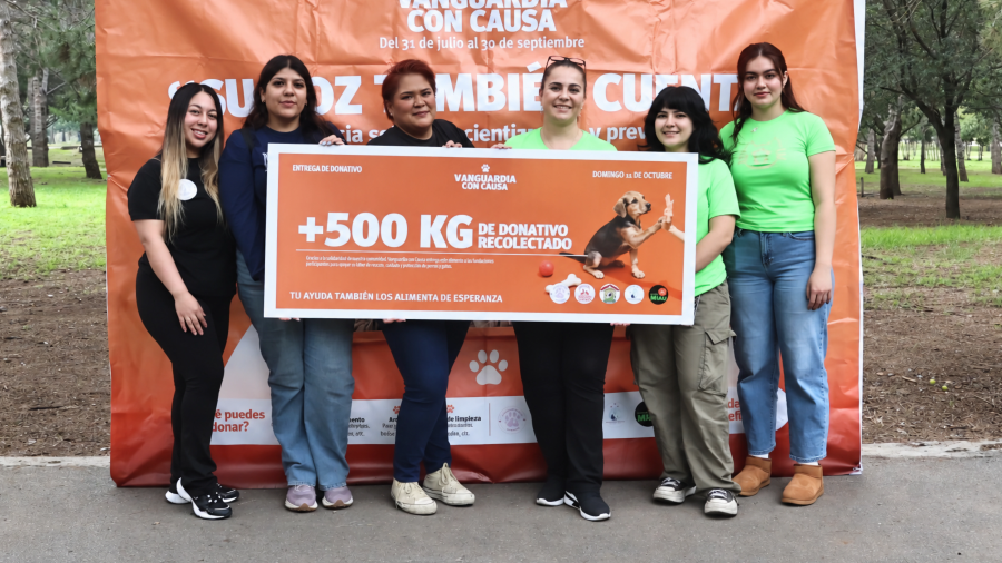 VANGUARDIA entregó cerca de 500 kilogramos de alimento a cinco fundaciones dedicadas al rescate animal en Saltillo.