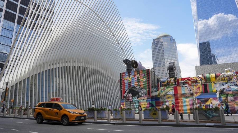 Fotografía del 31 de agosto de 2026 que muestra la obra ‘Oculus’ del artista español Calatrava, en la zona de los atentados del 11 de septiembre en Nueva York.