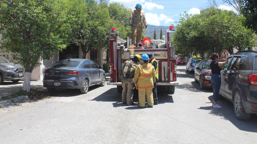 Elementos del cuerpo de bomberos acudieron al lugar para controlar la situación.