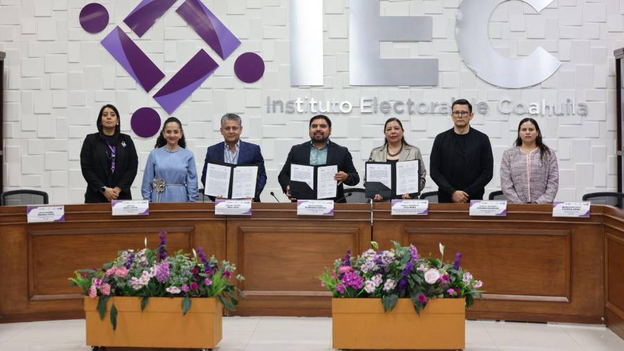 Autoridades electorales y judiciales firmaron convenio para revisar antecedentes de aspirantes en Coahuila.
