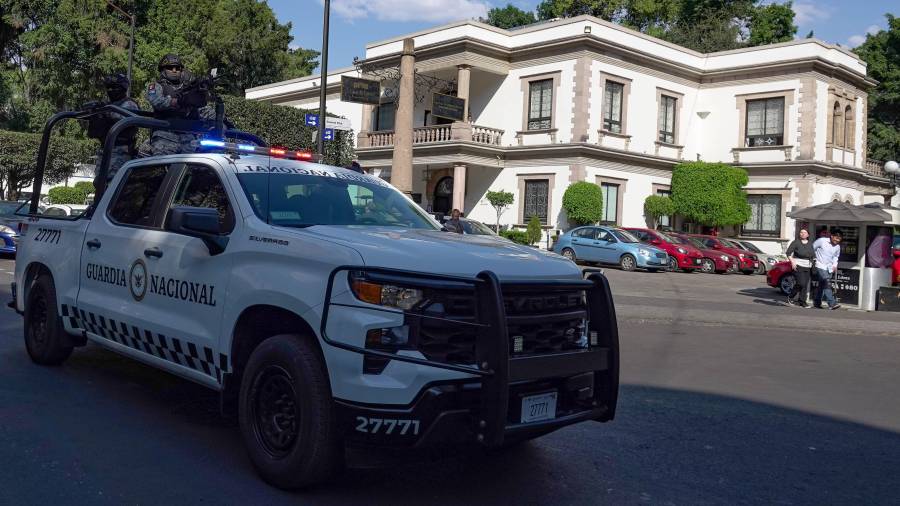 Aspectos de la Funeraria J. García López en la Colonia Juárez, en donde se presume se encuentra el cuerpo de Rubén Oseguera Cervantes El Mencho.