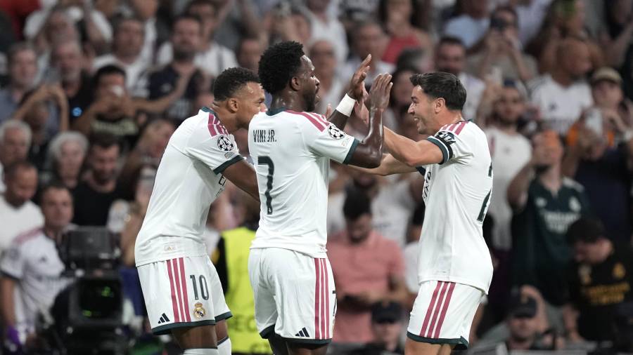 Kylian Mbappé abrió el marcador ante el Inter y alcanzó a Raúl González con 71 goles en la historia de la Champions League.