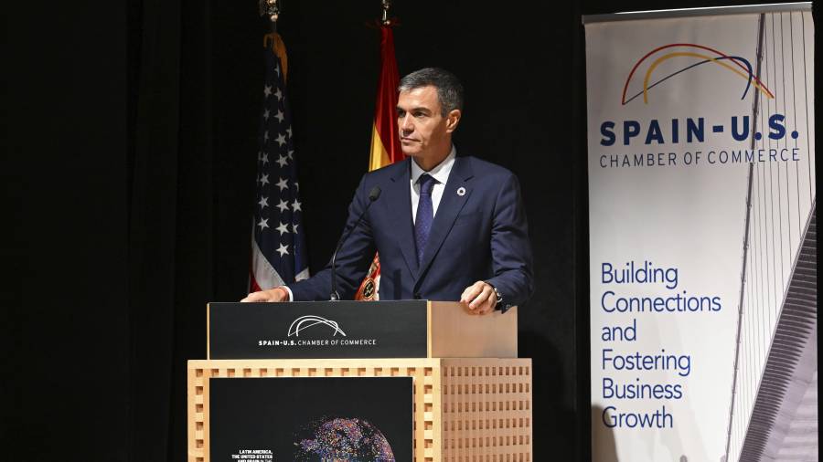 El presidente del Gobierno español, Pedro Sánchez, participa en Nueva York en el foro “América Latina, Estados Unidos y España en la economía global”, organizado por la Cámara de Comercio España-EU.