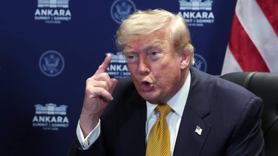 El presidente de Estados Unidos, Donald Trump, habla durante una reunión con el secretario general de la OTAN, Mark Rutte, en la cumbre de la OTAN en Ankara, Turquía, el miércoles 8 de julio de 2026.