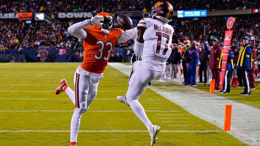 Los Osos de Chicago buscarán revancha ante los Comandantes de Washington en el segundo juego del Lunes por la Noche de la Semana 6.
