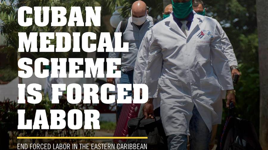 Estados Unidos acusó al régimen cubano de lucrar con el trabajo de médicos enviados al Caribe. La Embajada estadounidense denunció que estas misiones no son ayuda humanitaria, sino un esquema de trabajo forzado y explotación.