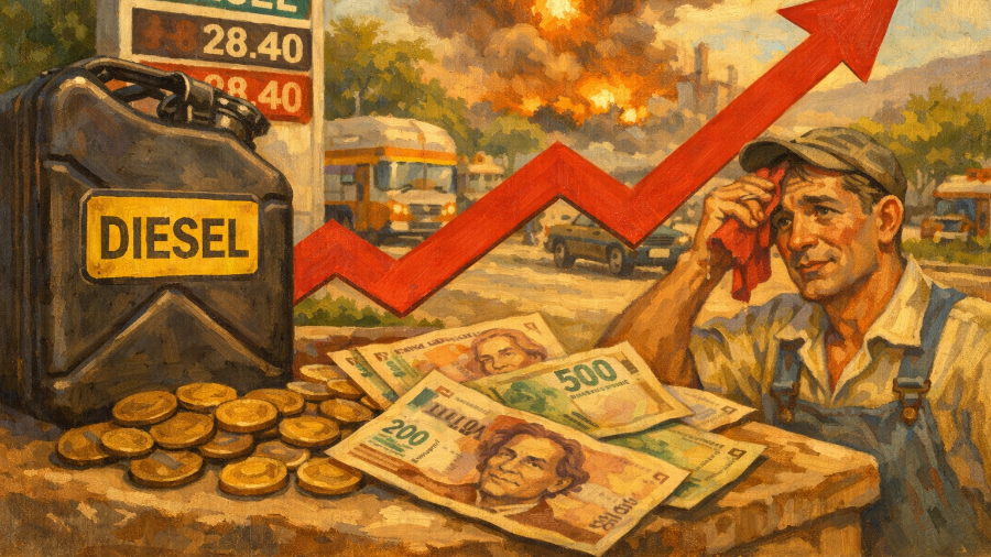 El alza del petróleo en 2026 repite el escenario de 2022: ingresos récord que se evaporan al subsidiar el diésel para frenar la inflación.