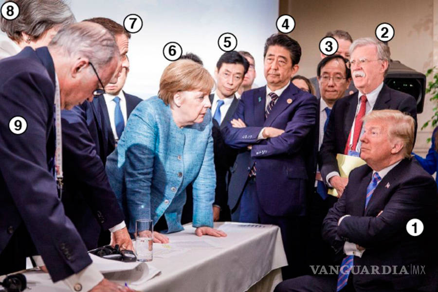$!Esta foto resume la tensa reunión de los líderes del G7