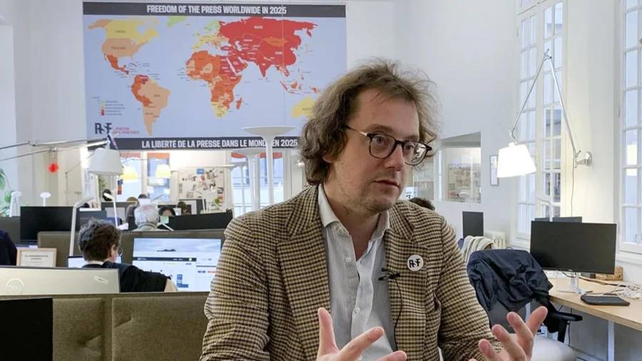 El secretario general de Reporteros sin Fronteras (RSF), Thibaut Bruttin.