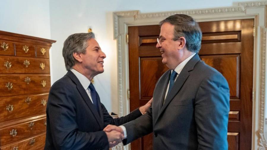 El canciller afirmó en su Twitter que la reunión con el secretario de Estado fue positiva.