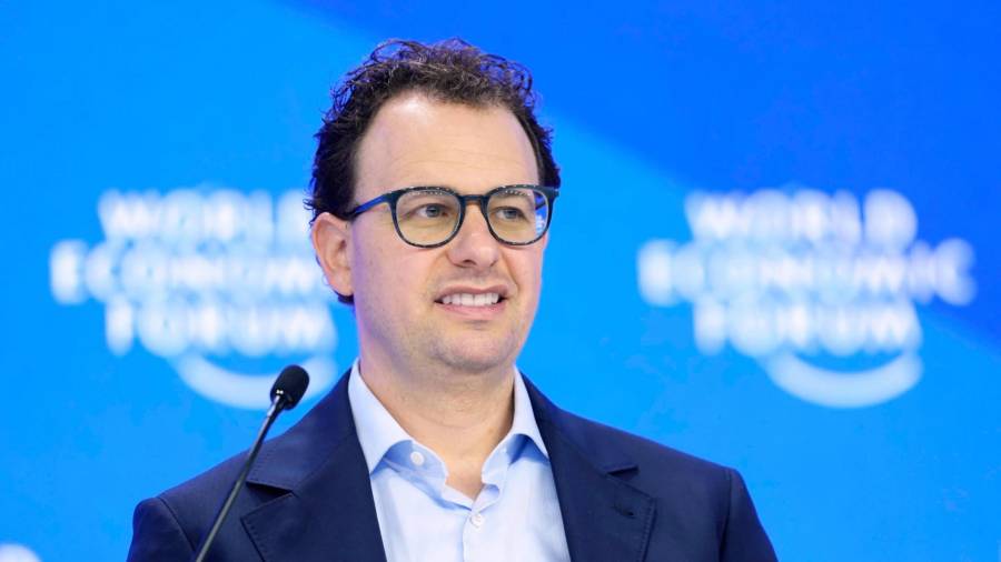Dario Amodei, CEO y cofundador de Anthropic, en la reunión anual del Foro Económico Mundial en Davos, Suiza, el 23 de enero de 2025.