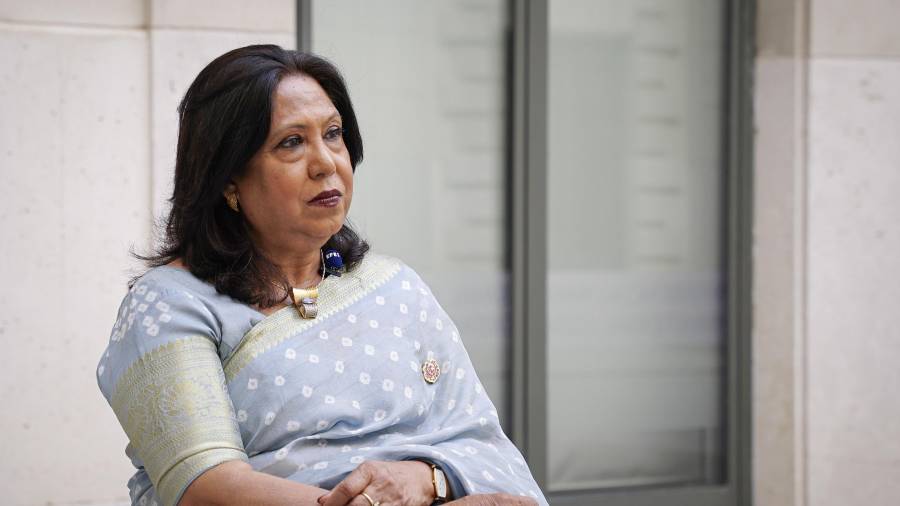La representante especial de la ONU para violencia sexual en los conflictos, Pramila Patten, durante una entrevista con EFE en Madrid.