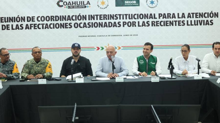 El secretario de Gobierno, Óscar Pimentel González, encabezó una reunión de evaluación y coordinación en Piedras Negras.