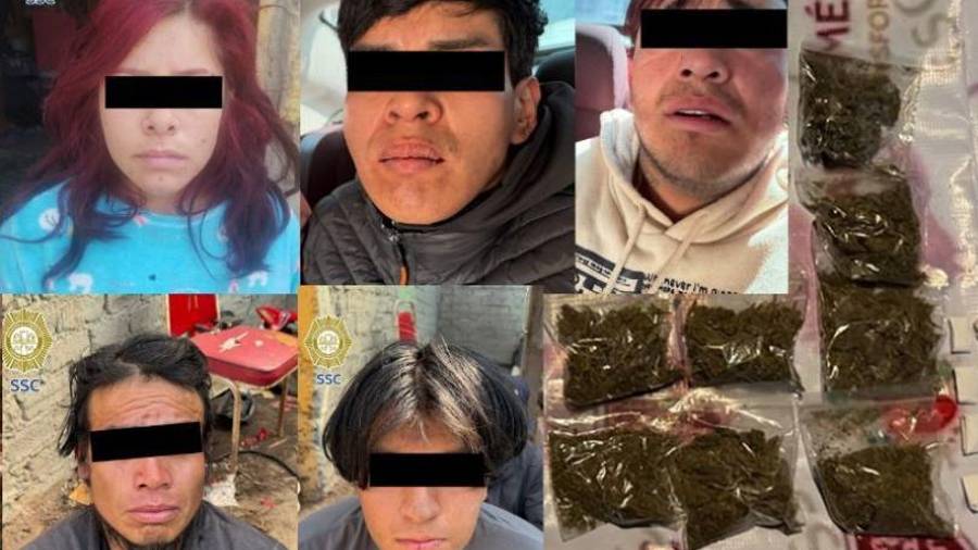 La SSC detuvo a seis personas y turnó el caso al Ministerio Público para definir su situación jurídica.