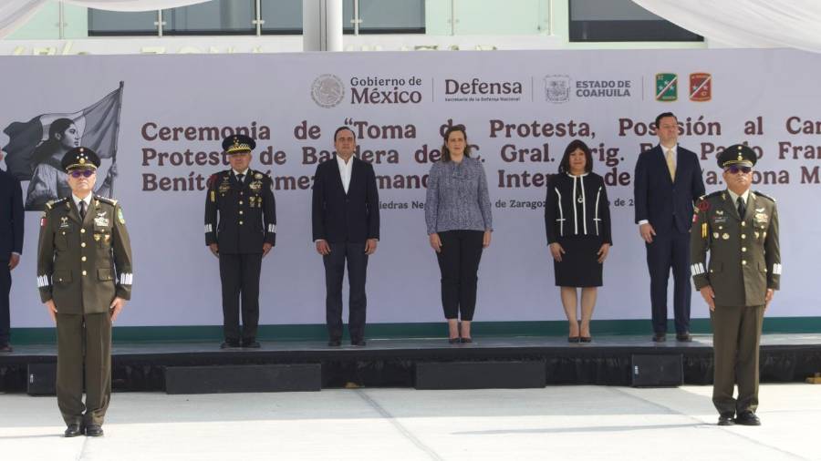 El General Brigadier de Estado Mayor Paulo Francisco Benítez Gómez tomó protesta como comandante interino de esta unidad, en un acto encabezado por autoridades civiles y militares.