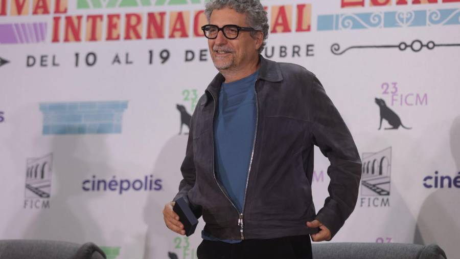 Conferencia de prensa de la cinta “El Agente Secreto” del director brasileño Kleber Mendonça Filho, como parte de las actividades del 23er Festival Internacional del Cine de Morelia.