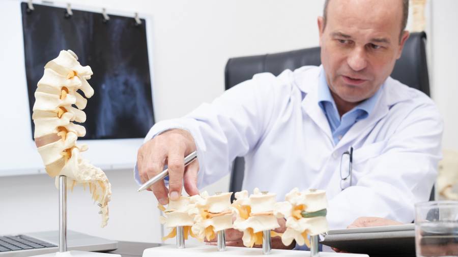 Una densitometría ósea DEXA mide la densidad mineral en la cadera y la columna para detectar osteopenia o evaluar el riesgo de osteoporosis.