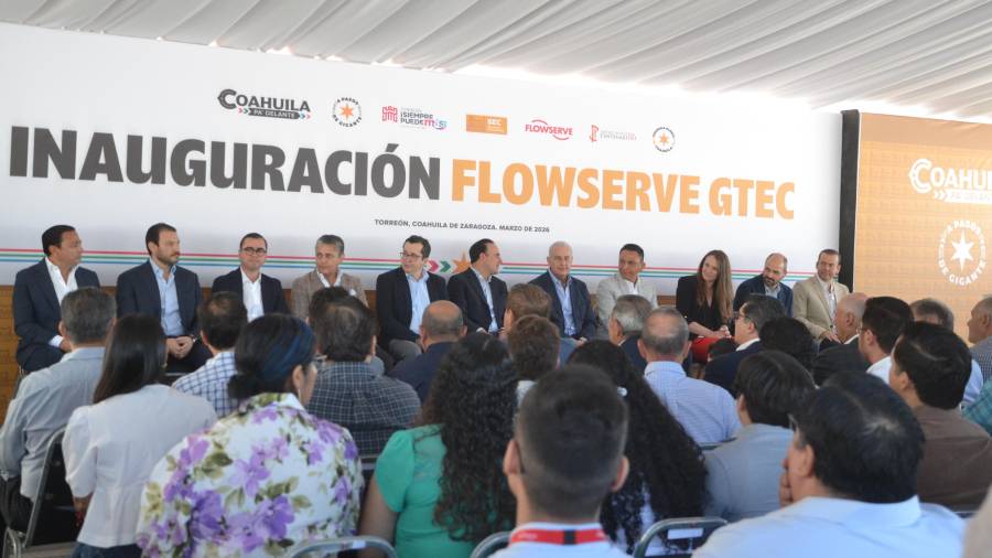 Inaugura Manolo Jiménez Centro de Ingeniería de Flowserve en Torreón; se destinaron 800 mdp