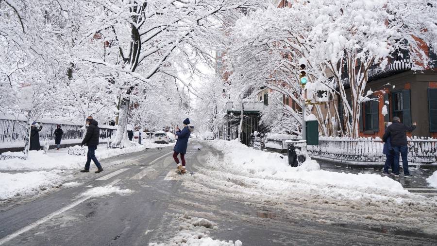 Fue en Nueva York donde se registró el temporal más intenso desde 2016 dejando más de 38 cm de nieve en Central Park
